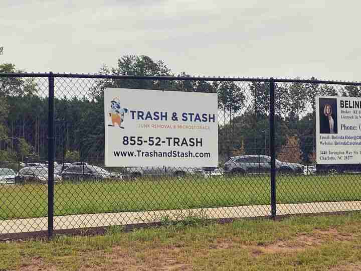 Trash and Stash sign at Van Wyck Elementary