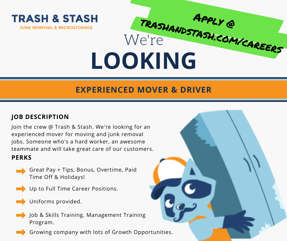 Wanted Ad for Trash and Stash- Mover